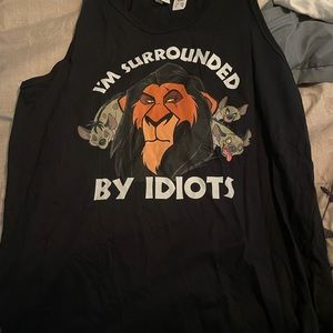 “I’m surrounded by idiots” tank. NWT, Size L